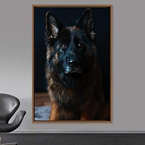 signwin Framed Canvas Wall Art Pupper Animals Chic...