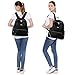 Women Backpack Purse Waterproof Nylon Rucksack Lightweight Fashion Daypack with Trolley Strap Fits 13 Inch Laptop,Black