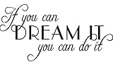Niwota English Sentences "Dream" Inspirational Wall Sticker DIY Art Decal Removable Wallpaper Bedroom Living Room Sofa Decor
