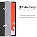 KHOMO iPad Pro 12.9 Inch Case 3rd Generation (Released 2018) - Dual Black Super Slim Cover with Rubberized Back and Smart Feature