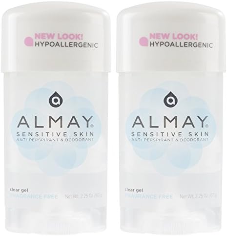 Almay Deo-Stick Für Empfindliche Haut – 24h Schutz, Parfümfrei, 6er Pack (je 2,25 Unzen)
