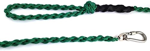 Paracord Rope Dog Leash With Lock and Swivel Carabiner - Dogorado Handmade Dog Leads - The Pack Leader Green 6ft