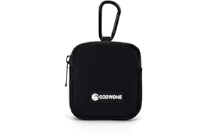 COOWONE Small Dog Treat Pouch, Dog Training Treats Bag, Portable Pet Snack Baits Storage Pouches, Waterproof and Durable Puppy Food Bag, Pocket Size Doggie Treat Bags (Black 4.0)