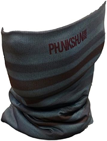 Phunkshun Wear - Double Layer Thermal Neck Tube (Stripes Slate Blue, One Size)
