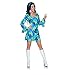 Wild Flower Mini Dress Costume A 1960's Inspired Women's Floral print Flower Power Retro Style Hippie Mini Dress