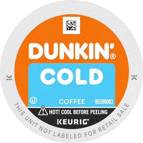 DUNKIN’ COLD ICED COFFEE, KEURIG K-CUP PODS, 10 COUNT BOX