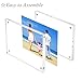 NIUBEE 5 Pack Acrylic Picture Frames 4x6 Inches, Bulk Clear Double Sided Desktop Frameless Photo Frame with Retail Gift Box Package
