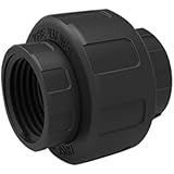 Jobe Valves J-ADF100 Garden Hose Adaptor, 3/4" GHT x 3/4" NPT with Swivel, 150PSI, Black UV Reinforced Nylon Material with Nitrile Seals