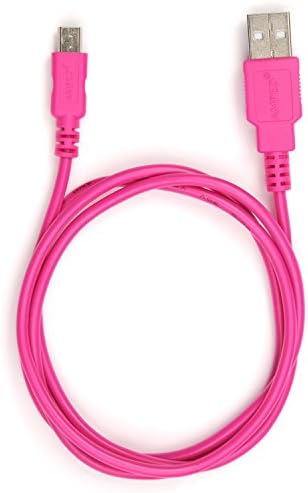 Amped Electronics - Premium OEM Quality Texas Instruments Graphing Calculator USB Charging Cable - Designed for TI Nspire CX, Nspire CX CAS, TI 84Plus C, and TI 84Plus CE Graphing Calculator, Pink
