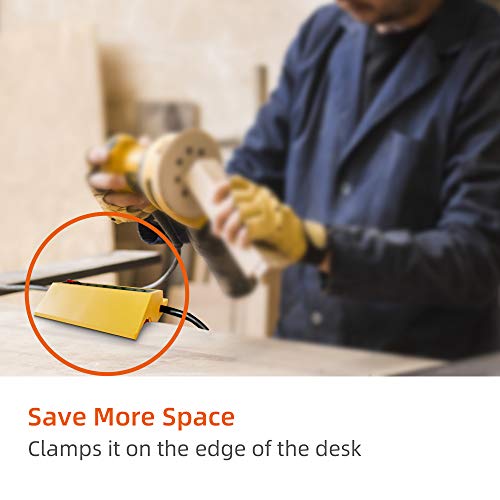 Desk Clamp Power Strip,Yellow Desktop Power Outlets Connect 4 Plugs,Removable Desktop Mount Multi-Outlets with 6ft Cord for Home Office Reading Outdoor,UL and ETL Listed