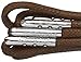 FINTOCO Round Waxed Dress Shoelaces with Silver Tips, Medium Brown, 30 inches (76cm)
