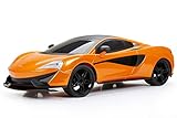 New Bright R/C F/F Showcase McLaren 570S Toy Includes 9.6V Power Pack Batteries & Charger (1:8 Scale), Orange