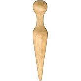 HIC Kitchen Wooden Pestle for Chinois, Hardwood, Cone-Shaped, For Purees, Sauces, Soups, Jams, And More, 8-Inches