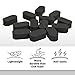 70 Pack Anti Skid Pad and Bump for Drones, Robots Vacuum Cleaners, RC Toys, Shock Absorbing, Weather and Water Resistant Rubber, NOT EVA Foam,Made in USA (Black)