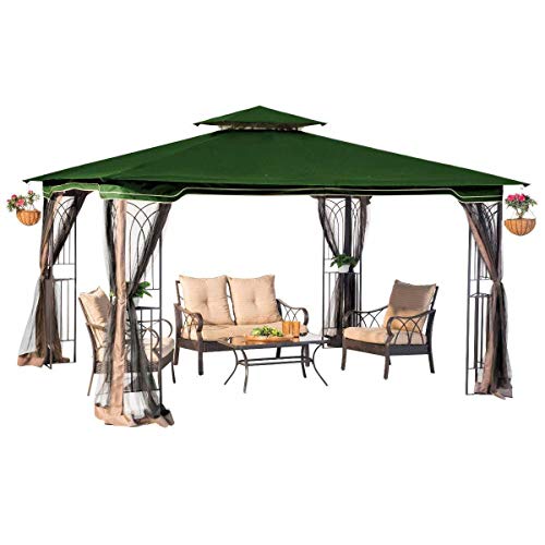 Replacement Canopy For 10x12 Regency II Gazebo - Khaki (Models L-GZ798PST)