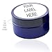 Blue Jars Cobalt blue 2 oz PET Plastic 12 pack, White Glossy Labels, and Heat Shrink Wrap Seals.