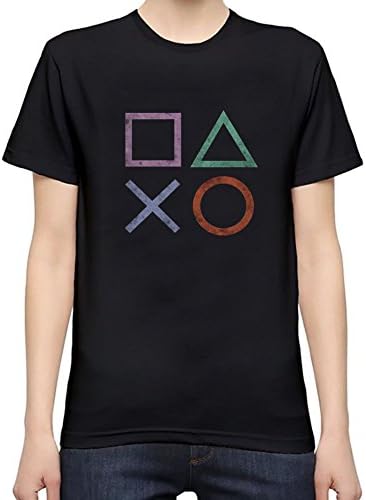 Mens PlayStation Vintage Icon Tee By Fangbai Liu L Black