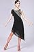ZLTdream Lady's Latin Tango Rumba Cha Cha Belly Dance Sequin Party Fishtail Fringe Dress with Underwear Tassel