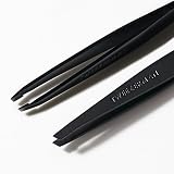 Tweezerman Black Matte Slant Tweezer Professional Stainless Steel Precision view 4
