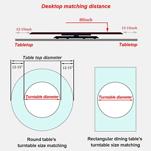 30" Glass Lazy Susan Turntable Dining Table Centerpiece with Swivel