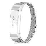 For Fitbit Alta Bands/Fitbit Alta HR Bands, Milanese Loop Stainless Steel Bracelet Smart Watch Strap with Unique Magnet Lock for Fitbit Alta/Fitbit Alta HR Replacement Wristbands