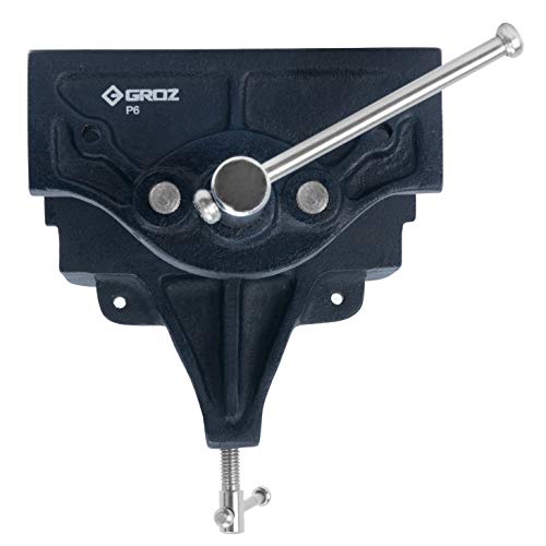 GROZ 6-inch Portable Woodworking Vise | Cast Iron |"Toe-in" Feature | Lightweight (39006)