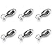 Officeship 6PCS/Pack Carabiner Badge Holder Reels with Back Splint-Black with Back Splint