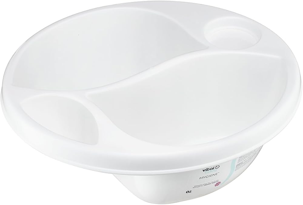 Vital Baby Perfectly Simple Top & Tail Bowl White 0m+ Hygienic Design