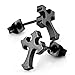 INBLUE Men's Stainless Steel Stud Earrings Black Cross