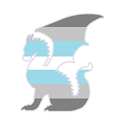Dark Spark Decals LGBT Pride DemiBoy Flag Dragon