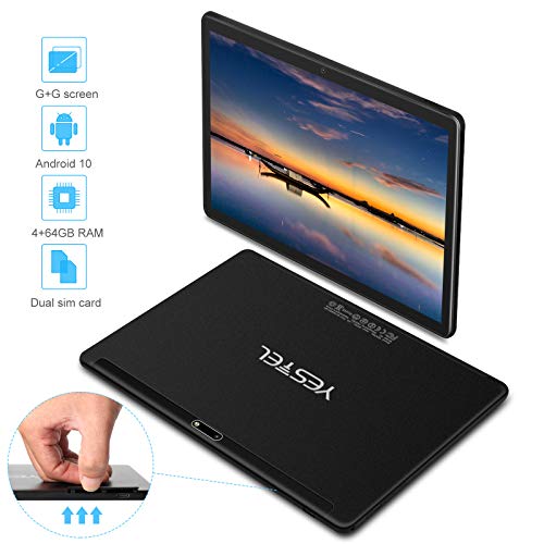 Android 10 Tablet 10 Inch met 4 GB RAM + 64 GB ROM 128 GB TF YESTEL X7 Android Tablet, 8000mAh, Dual SIM Tablet, 1280 x… - Afbeelding 3