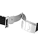 SCASTOE 18-24mm Waterproof Silicone Rubber Wrist Watch Strap Band Deployment Buckle Chic (Black, 18)