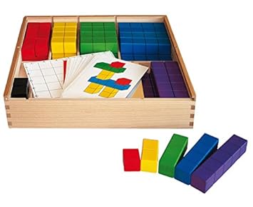 Logo Nikitin-Material Musterwürfel Geo-Würfel Grundkasten 144 farbige Holzwürfel - Frühförderung Kinder Förderung Nikitinwürf