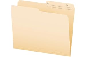 Pendaflex Lot de 10 dossiers de classement en manille, format lettre, avec onglet 1/2 coupe, papier robuste et durable, idéal