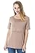 Smallshow 3 Pcs Maternity Nursing T-shirt Modal Short Sleeve Nursing Tops Brown/Black/Grey,Medium