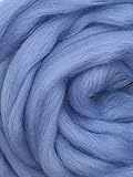 Baby Blue Merino Wool Top Roving Fiber Spinning, Felting Crafts USA (1lb)