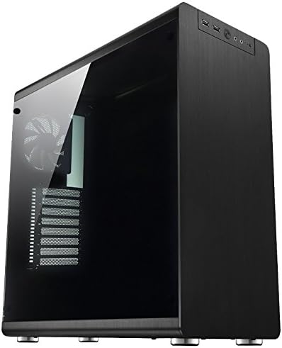 Cooltek RM4 Desktop Black Computer Case – Computer case (Desktop, PC, Aluminium, Steel, Tempered Glass, ATX, Micro-ATX, Mini-ITX, Black, 17 cm)
