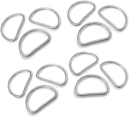 Metal D Ring 1 inch Non Welded Nickel Plated Pack of 60 from Diames