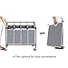 SONGMICS 4-Bag Laundry Cart Sorter, Rolling Laundry Basket Hamper, with 4 Removable Bags, Casters and Brakes, Gray URLS90GS