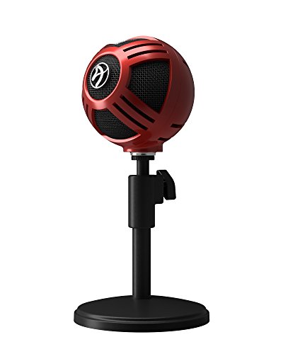 Arozzi Sfera USB Microphone for Gaming & Streaming, Red - PC/Mac/Linux