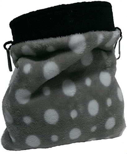 Rodent or Sugar Glider Hedgehog Jumbo Cage Nesting w/clips Pouch Gray Polka Dot