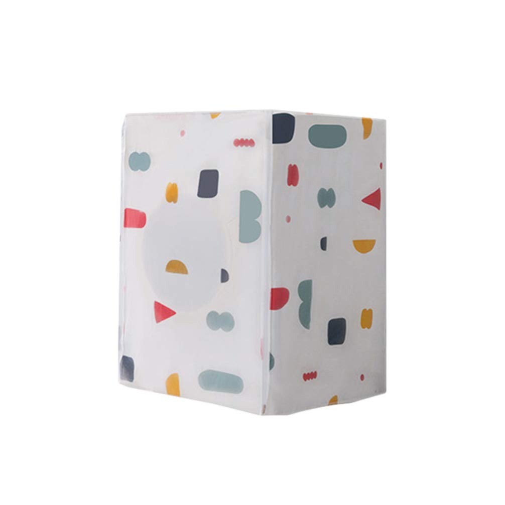 Automatic Washer Dryer Cover Waterproof Anti Sunlight Irradiation Sunscreen Transparent Printing Cover (Roller Pattern)