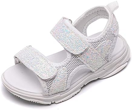 Amazon キッズ ガールズシューズ メッシュ キラキラスパンコール ビーチサンダル スリッパ 子供 女の子 軽量 通気性 滑り止 キッズ め姫の靴 七五三 入学式 卒業式 結婚式 発表会 春 夏ビーチ アウトドア 可愛 子供靴 プリンセスシューズ Regoss レジス 子供靴