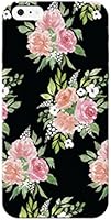 Watercolor Flower Black Pictural Design Printed Lightweight Hard Plastic Phone Case for iPhone Se