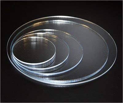 BIGMALL 2MM Transparent/Clear Acrylic Sheet Circle Perspex Plexiglass (COMBO [6 + 8 + 10 + 12] INCHES)