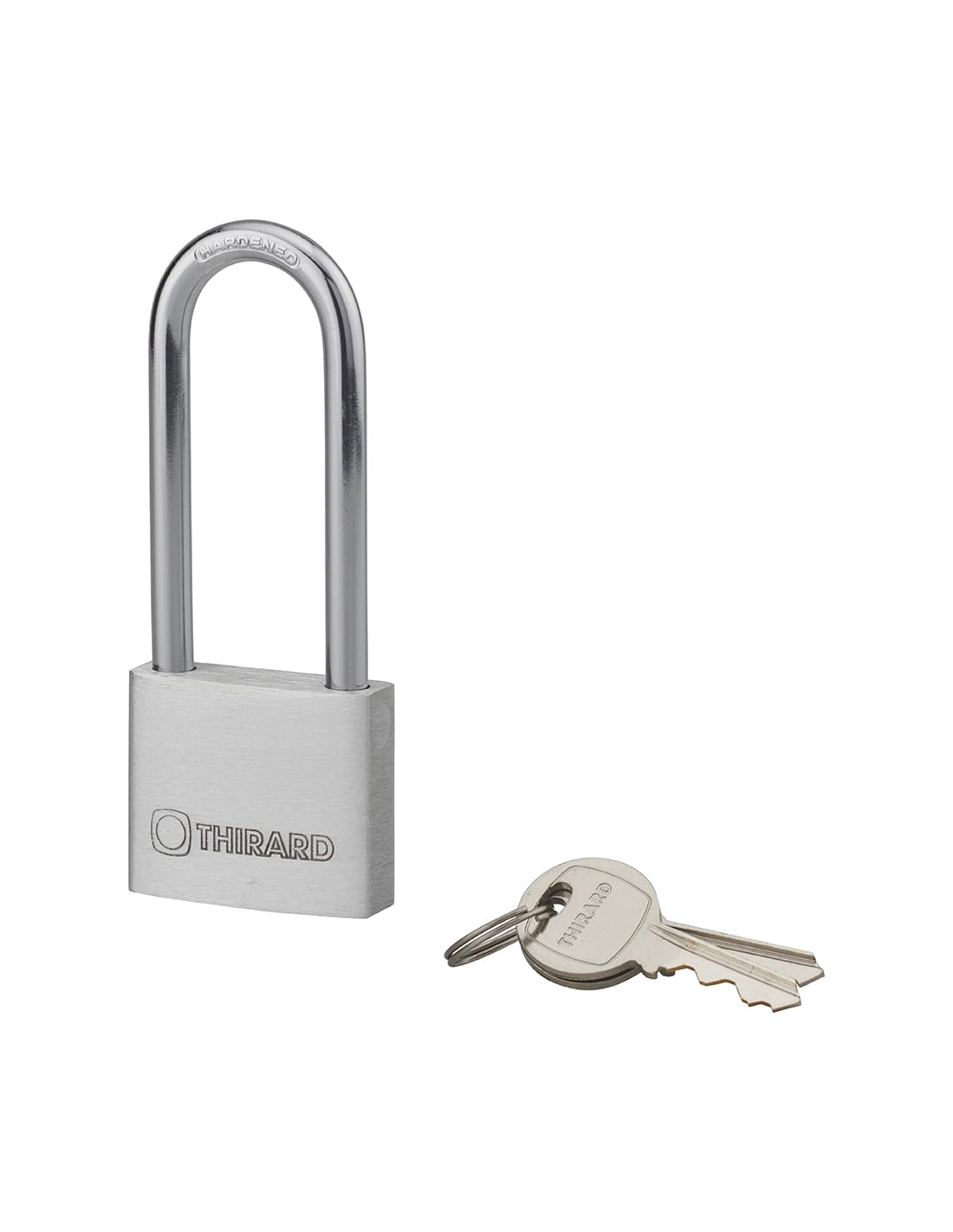 Thirard 00024141 – Type 1 Aluminium Padlock 40 mm High Shackle 1/2 Shackle – Nickel-Plated Hardened Steel Shackle – Onyx – Pin Mechanism with Double Anchorage – Comes with 2 Nickel-Plated Brass Keys