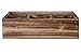 Dwellbee Rustic Office Desk Organizer, Rectangular (Pine Wood)