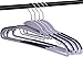 Pack of 50 Premium Quality TPR Plastic Hangers - Easy-On Slot - Non-Slip Pads - Center Tie Holder – 10 Grey Finger Clips Included - Slim & Sleek Design – by Utopia Home