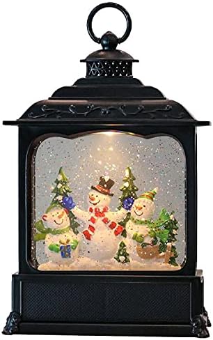 Snow Globes - Generic Lasumora Christmas Snow Globe Decoration Lighted USB/Battery Operated Musical Snow Globe Lantern,Swirling Singing Water Glittering Lantern for Adults and Kids Gifts Home Decor(Snowman), BX-XR