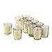Votive Candle Holder-Set of 12 Wedding Centerpieces for Table, Mercury Glass Tealight Candle Holders Bulk for Birthday |Party |Home Decoration (Gold-1)